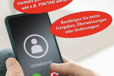 ACHTUNG – aktueller Warnhinweis der Sparkasse Altenburger Land